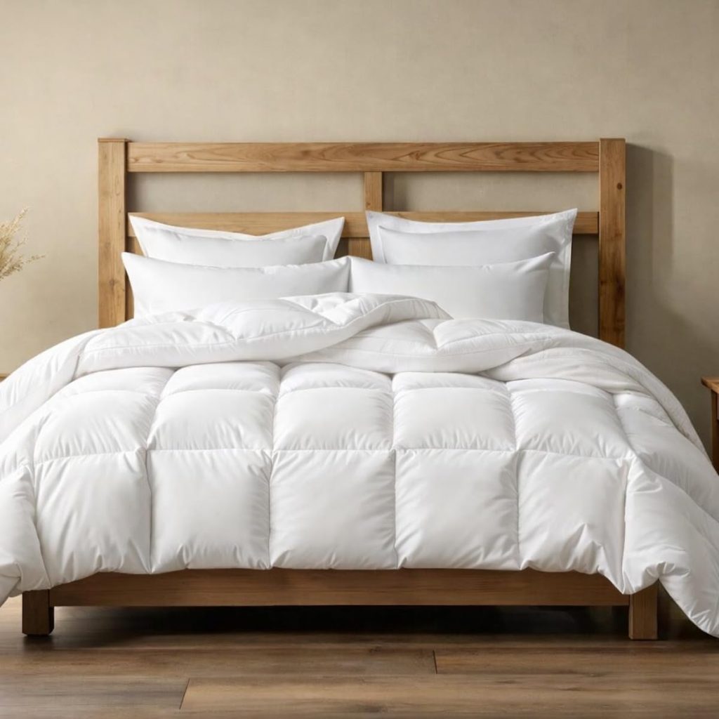 Couette duvet modulable Alpes Blanc 4 Saisons 260x240