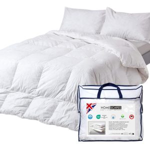 Couette en duvet chaude HOMESCAPES 200x200 cm