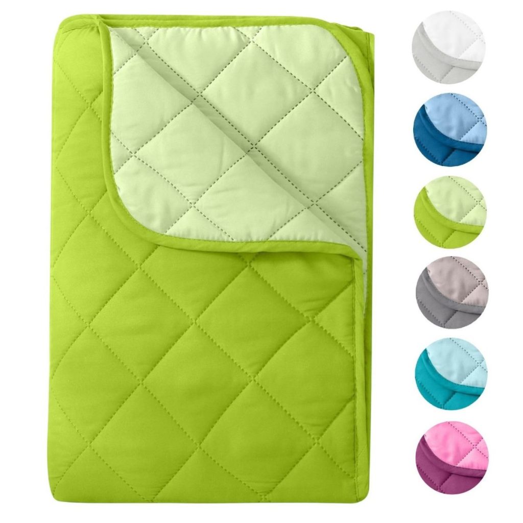 Meilleure couette été microfibre 135x200 Oeko-Tex verte